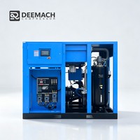 Compresseurs à vis statiques industriels DEEMACH Factory 132 kW 180 CV à entraînement direct, lubrifiés et refroidis par air pour machines automatiques