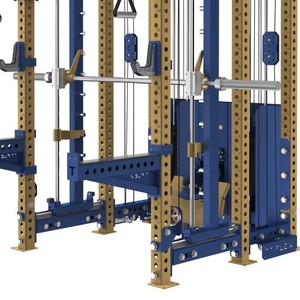 อุปกรณ์ออกกำลังกายอเนกประสงค์ TT Flex สำหรับใช้ในบ้าน พร้อมพาวเวอร์เคจ สมิธแมชชีน แร็คสควอท แท่นวางน้ำหนักเหล็ก สำหรับบริหารกล้ามเนื้อหน้าอกและขา เหมาะสำหรับทุกเพศ - Product Image 3