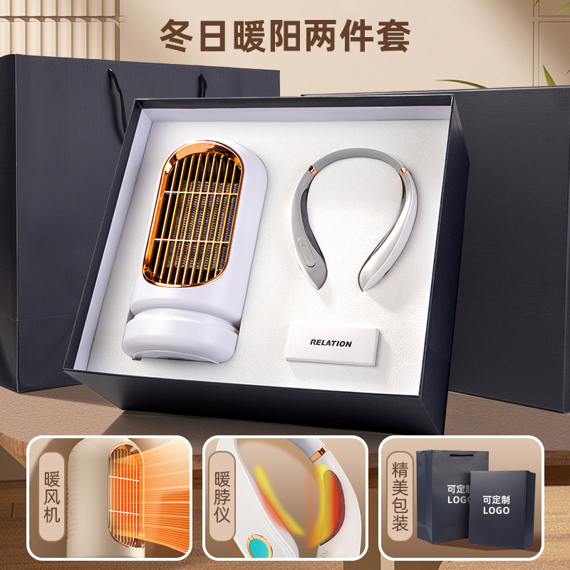 Juego de instrumentos de cuello cálido de dos piezas para ventilador de aire.