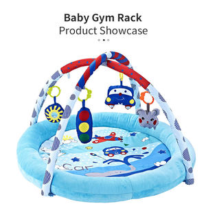 Tapis d'éveil pour nouveau-né avec arche d'activités détachable, coussin de sécurité et jouets suspendus pour le jeu sensoriel et le développement motoriel (assis, couché, ramper) - Product Image 5