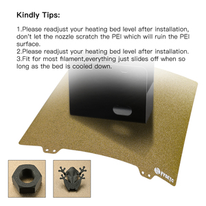 JanusBPS แผ่นเหล็กสปริง PEI สองด้าน (พื้นผิวและเรียบ) 235X235mm สำหรับเครื่องพิมพ์3D เตียงร้อน - Product Image 6