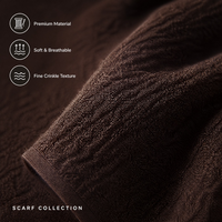 Écharpe légère et fine en jersey de polyester extensible, texture froissée, couleur unie, longue, ethnique, multifonctionnelle, respirante, hijab