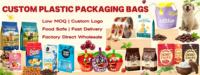 Op maat bedrukte staande pouches, flexibele plastic verpakkingen voor chips, popcorn, gedroogd fruit en groenten