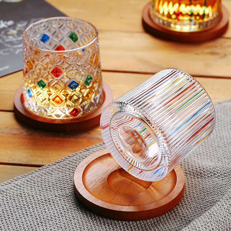 Hand Painted Hot Selling Fashion Model Whiskey Glass Cup For Drinking OEM Welcome Whiskey Cup