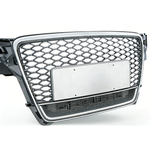 Parrilla Delantera de Malla Cromada Estilo RS4 de Alta Calidad, Rejilla de Plástico ABS para Audi A4 S4 B8 2008-2012, Marca PNB - Product Image 2