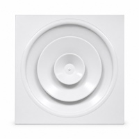 Diffuseur de ventilation de plafond en aluminium avec registre papillon, pour l'apport d'air de climatisation dans les conduits de climatisation