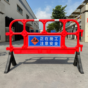 Barrera de Plástico HDPE Moldeada por Soplado 1350, Barrera de Seguridad de Plástico para Control de Multitudes con Panel Publicitario - Product Image 3