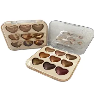 Nine-color bloom glitter eye shadow diamond eye shadow organic eye shadow Wholesale make-up