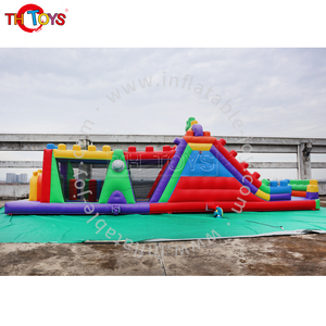 Château gonflable de trampoline de parc d'obstacles de guerrier de ninja pour des enfants 15x3x5m PVC et nylon géants capacité de 10 enfants - Product Image 5