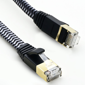 <span class=keywords><strong>สาย</strong></span>แพทช์อีเธอร์เน็ตแบบแบน CAT8 FTP SFTP แบบถัก, <span class=keywords><strong>สาย</strong></span> LAN RJ45 ป้องกันสัญญาณรบกวนสองชั้น ความเร็ว 40Gbps, สำหรับการเดินสายไฟแบบซ่อนในบ้านและสำนักงาน - Product Image 2