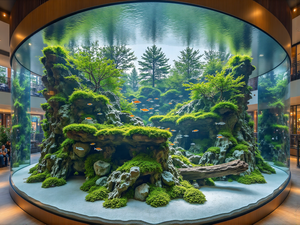 Produsen disesuaikan mewah super-besar akrilik Oceanarium proyek tangki ikan akrilik Super besar