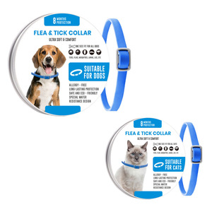 Collier <span class=keywords><strong>anti</strong></span>-puces pour <span class=keywords><strong>chien</strong></span> réglable, naturel, longue durée, protection de 8 mois - Product Image 1