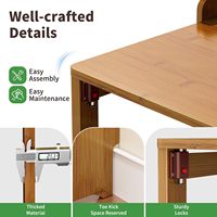 Bureau d'étude moderne et durable en panneaux de particules avec organisateur, finition blanche, design à panneaux pour la maison et le bureau