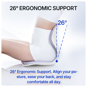 Chaise ergonomique de bureau et de maison avec soutien lombaire, correction de posture, soulagement de la douleur, massage du dos et de la taille - Product Image 4