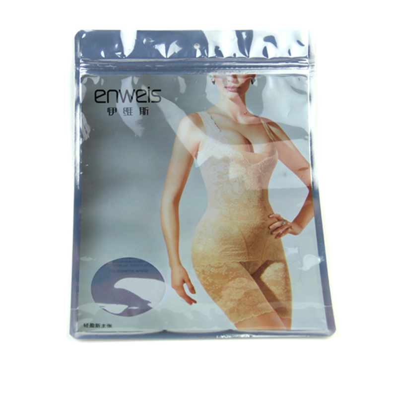 Hot Selling Bio Degradable Sock Underwear Clothing Zipper Bags Plastic Resealable Clothes Packaging Frosted Zip lock Bag