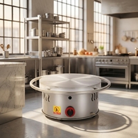 Machine à crêpes rotative au gaz en acier inoxydable de qualité supérieure personnalisée, réduction du bruit pour équipement commercial professionnel