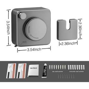 Séchoir à linge rétractable mural en acier inoxydable pour intérieur et extérieur, design minimaliste, métal durable et robuste - Product Image 6