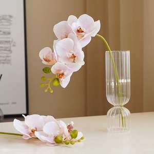 Arreglo Floral de Orquídeas Phalaenopsis Artificiales Realistas con 2 Ramas, Hechas a Mano, Venta al por Mayor de Fábrica, Decoración para el Hogar - Product Image 4