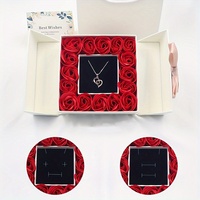 Suministros para pequeñas empresas, doble puerta abierta, caja de regalo de flores rosas, joyería, lápiz labial, caja de embalaje de Perfume para cosas de boda