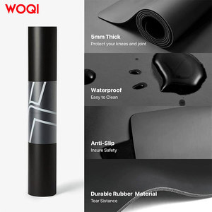 Esterilla de yoga Woqi de 6 mm de grosor, antideslizante, rectangular, de EVA, para yoga, danza y ejercicio, color negro - Product Image 2