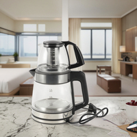 1.2L + 0.4L Borosilicate résistant à la chaleur Double couche deux-en-un appareil ménager théière Pot bouilloire électrique en verre