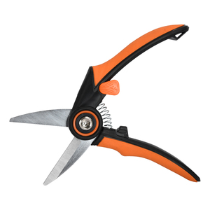 Vertak PP+TPR handle flower snips high carton steel hook bypass chrome plating blade plant scissor snips