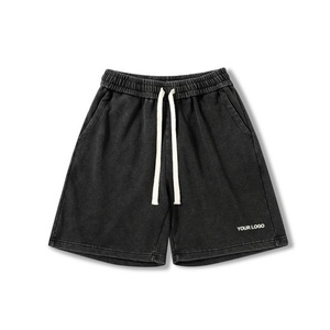 Ensemble survêtement homme t-shirt et short surdimensionné, lavé, avec logo personnalisé, doux pour la peau, prix avantageux, collection été - Product Image 4