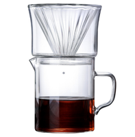 Pembuat Kopi Kaca Profesional Ramah Lingkungan Portabel Alat Barista untuk Menyajikan Kopi Tuang