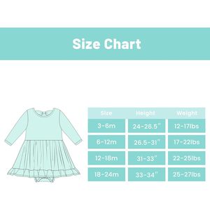 ชุดเดรสเด็กผู้หญิงลายรุ้งแขนยาวทรงเอไลน์พร้อมโบว์ที่คอเสื้อผ้าใยไผ่ระบายอากาศได้ดี - Product Image 4