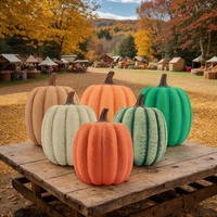 Mini centre de table de Thanksgiving réutilisable pour l'intérieur, avec logo personnalisé, en pulpe de papier écologique, motif citrouille, pour l'automne