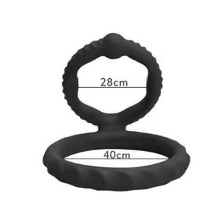 Anillo de silicona doble para hombre Fujiko, anillo de bloqueo de semen para estimulación de próstata, uso anal, resistente al agua, control manual - Product Image 4