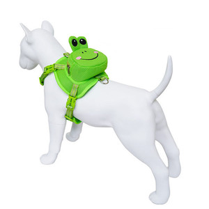小型ミドルペット用ベストスタイルペットハーネス犬漫画バックパック犬リーシュハーネスセット - Product Image 3