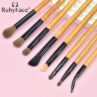 Collection de 11 pinceaux de maquillage professionnels avec manche en bois, pinceaux pour poudre, blush, fond de teint, kabuki et yeux