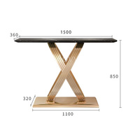 Maison métal marbre couloir entrée console table console hall entrée luxe table console moderne
