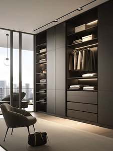 Armario de Melamina Sólida Portátil Moderno Personalizado, Muebles Duraderos para Dormitorio, Familias, Apartamentos, Hoteles, Comedor y Cocina - Product Image 3