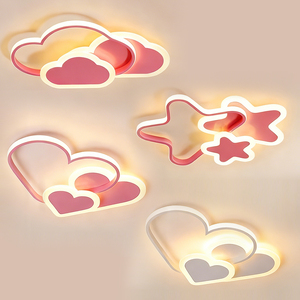 Lámparas de <span class=keywords><strong>Techo</strong></span> LED Modernas de Acrílico Rosa con Diseño de Dibujos Animados de Dos Niños y Niñas Enamorados para Decoración de Dormitorio - Product Image 1