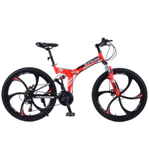 <span class=keywords><strong>Bicicleta</strong></span> de montaña plegable barata, 24, <span class=keywords><strong>26</strong></span>, 27,5, 29 pulgadas, buena calidad, fácil de llevar, aleación de 21 velocidades, Material de horquilla de acero para adultos - Product Image 1