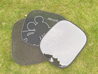 Pare-soleil de voiture en maille transparente noire OEM, taille universelle, taille personnalisée, Logo imprimé, pare-soleil de porte latérale de voiture