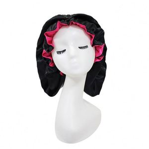 Gorros de Satén de Seda para Dormir, Gorro Reversible de Doble Capa para Mujer, para Cabello Largo y Rizado, Regalo Promocional - Product Image 4