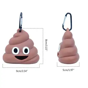 Erkennungs marken Pet Poop Bag Holder Dispenser Silikon Waste Bags Dispenser mit Schlüssel bund Doggy Bag Dispenser