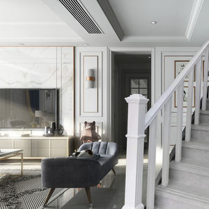 ราวบันไดไม้จริงสำหรับตกแต่งในร่มดีไซน์เรียบง่ายโมเดิร์นคุณภาพสูงใช้งานได้กับโรงแรม <span class=keywords><strong>Jinju</strong></span> HJ-108 2 - Product Image 5