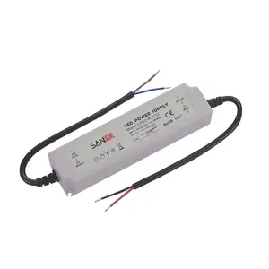 Led Driver 12v 24v AC ke DC 75W beralih pasokan plastik Ip67 luar ruangan tahan hujan tahan air ramping Strip light Power Supply