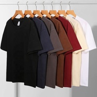 T-shirts en coton pour hommes 260 g/m², vierges et unis, en stock, personnalisation du logo, impression, broderie, créez votre marque