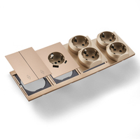 Interruptores y Enchufes de Pared WESA Ultrafinos con Botón Pulsador EU de 1/2/3 Vías con Enchufe USB Tipo C, Combinación Libre, Diseño Moderno de Lujo