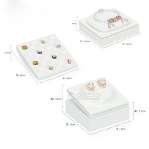 Wholesale Custom <strong>Pink</strong> White <strong>Jewellery</strong> Display Trays Jewelry Display Stand <strong>Set</strong> - Product Image 6