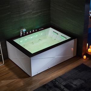 อ่างอาบน้ำร้อนอะคริลิคในร่มสำหรับ2คนพร้อมหัวก๊อกน้ำ - Product Image 4