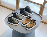Baskets montantes unisexe pour enfants 2026 avec fermeture auto-agrippante, tige en cuir, confortables, vente en gros d'usine, design personnalisé