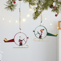 Nouvelle Décoration de Noël 2026 : Scène de Renne en Fer et Décoration Suspendue pour Sapin de Noël