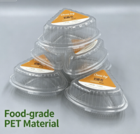 Boîte à fromage triangulaire en plastique PET transparent, de qualité alimentaire, jetable, pour pâtisserie, emballage à emporter pour boulangerie