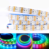 Bande lumineuse LED numérique programmable à pixels individuels, 12V, 144 LED, 5 mm, 8 mm, 3535, Magic Running, pleine couleur, adressable, WS2815